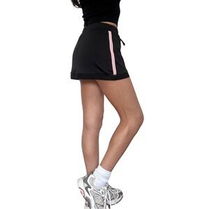Black and Pink Women's Athletic Mini Skirt